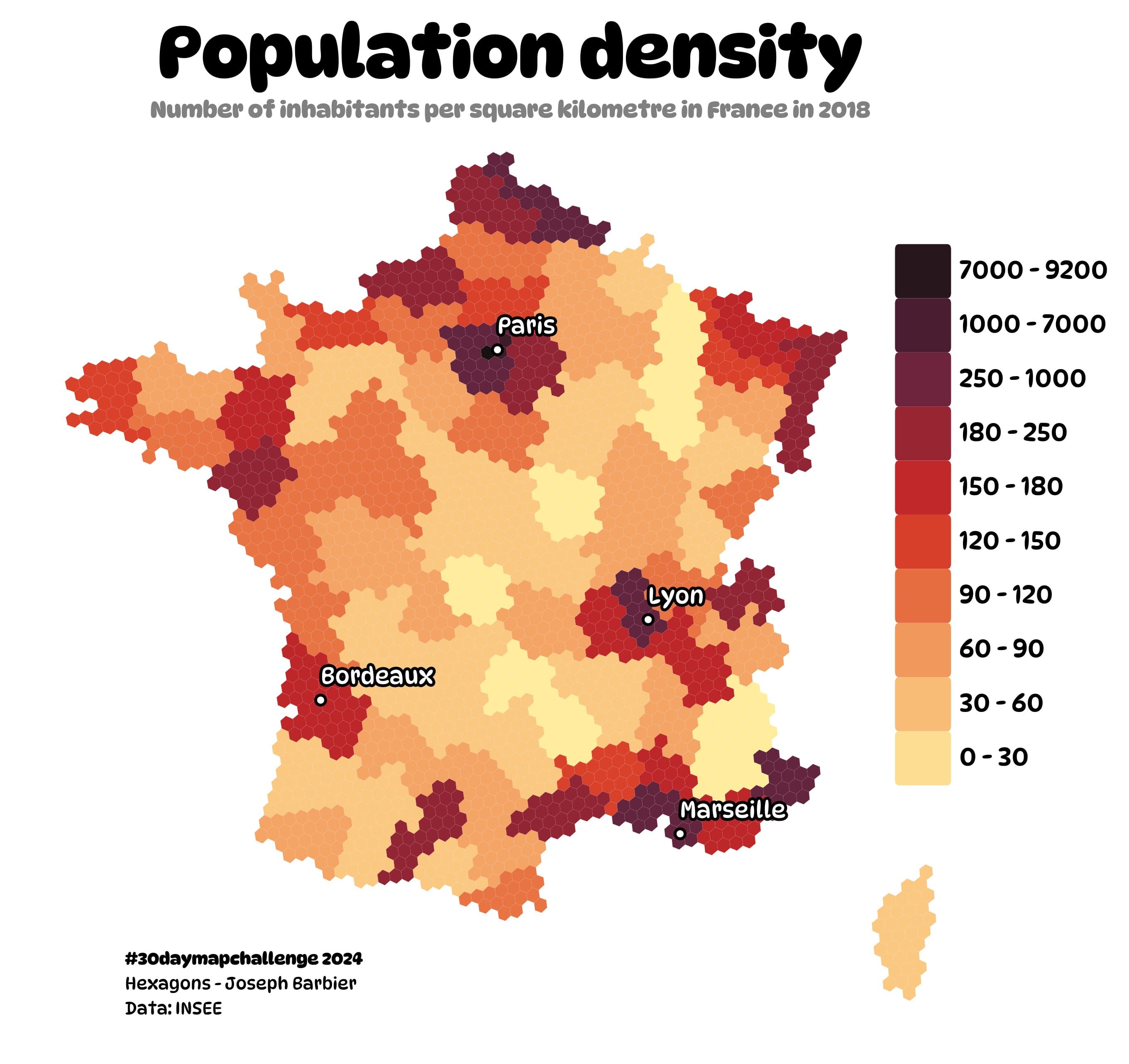 France with hexagonal shapes